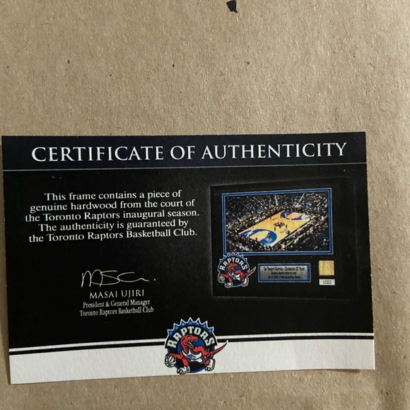 Toronto Raptors Framed Hardwood from Inaugural Season - Picture 3 of 3